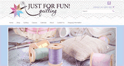 Desktop Screenshot of justforfunquilting.com