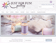 Tablet Screenshot of justforfunquilting.com